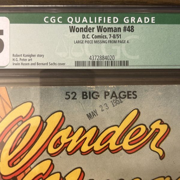 Wonder Woman #48 CGC 3.5 - Vs Robot Woman - DC Comics 1951 RARE