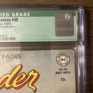 Wonder Woman #48 CGC 3.5 - Vs Robot Woman - DC Comics 1951 RARE