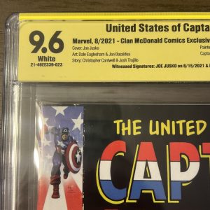 United States of Captain America #1 SS Virgin Joe Jusko Variant CBCS 9.6 Signed!