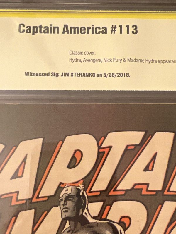 Captain America #113 CBCS 6.5 Signature Series Signed by Jim Steranko 1969