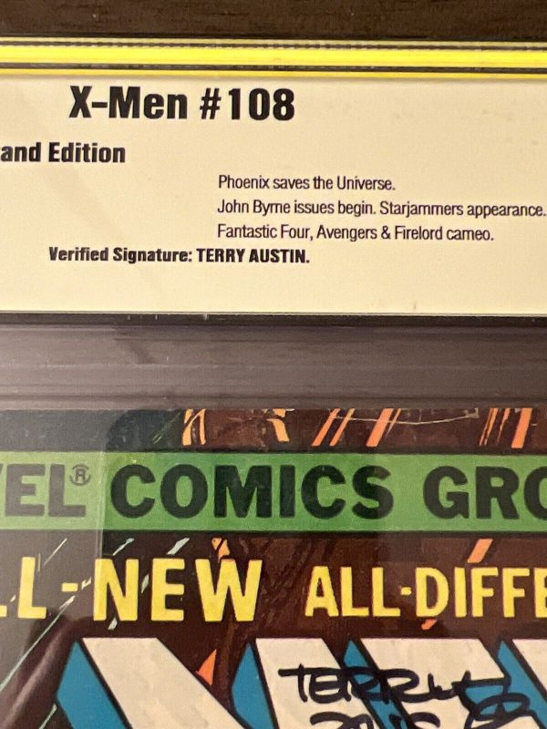 X-Men #108 NEWSSTAND 1977 SS Signed Terry Austin; CBCS 5.0 First Byrne Issue