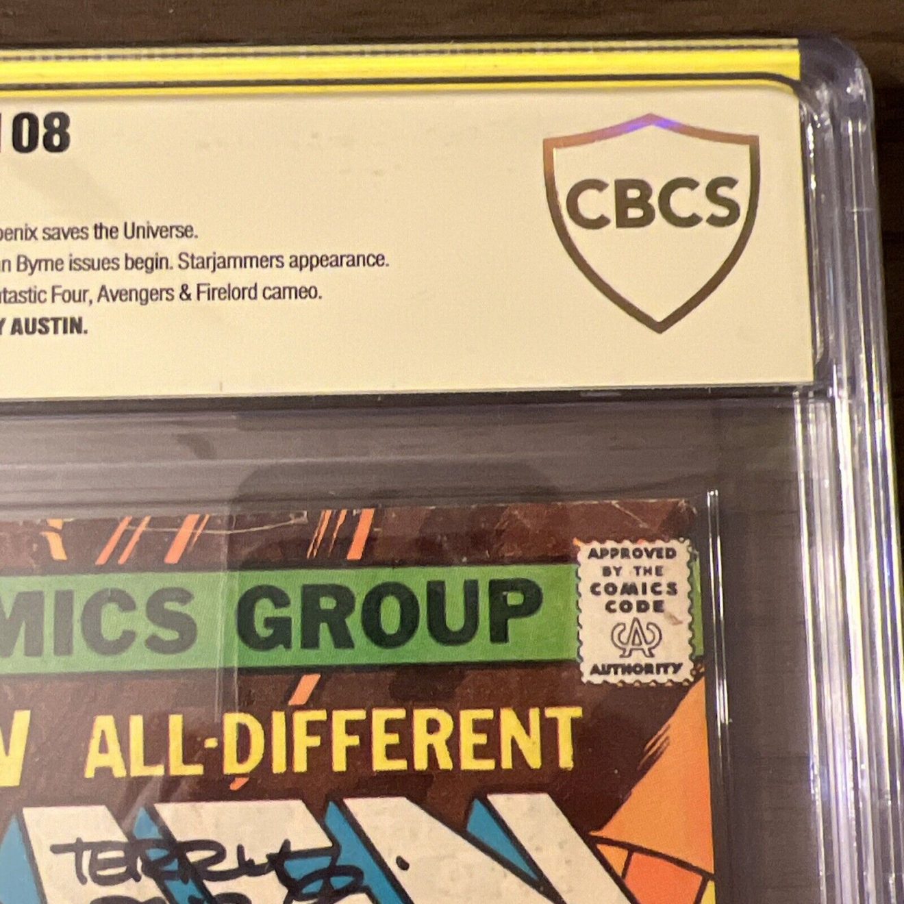 X-Men #108 NEWSSTAND 1977 SS Signed Terry Austin; CBCS 5.0 First Byrne Issue