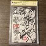 The Amazing Spider-Man #568 SS CBCS 9.6 Romita Jr. Sketch Variant Autographs