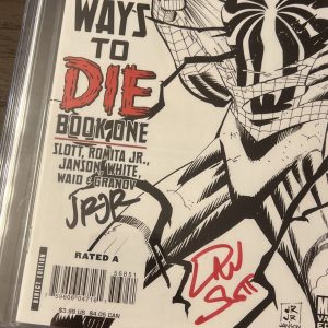 The Amazing Spider-Man #568 SS CBCS 9.6 Romita Jr. Sketch Variant Autographs