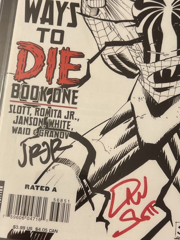 The Amazing Spider-Man #568 SS CBCS 9.6 Romita Jr. Sketch Variant Autographs