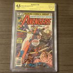 AVENGERS #195 CBCS 4.5 Signed George Perez. 1ST TASKMASTER IN CAMEO NEWSSTAND