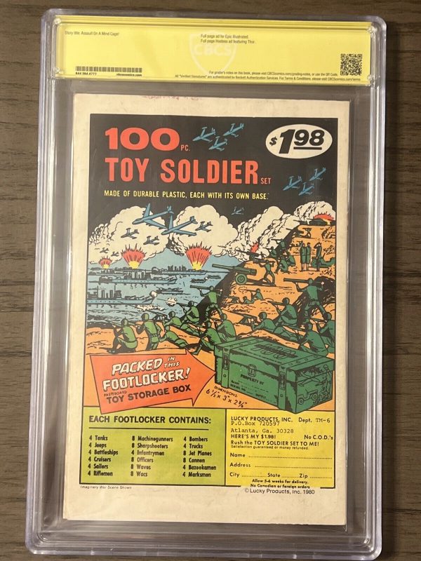 AVENGERS #195 CBCS 4.5 Signed George Perez. 1ST TASKMASTER IN CAMEO NEWSSTAND