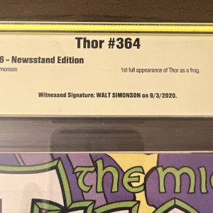 Marvel 1986 Thor #364 SS CBCS 9.0 NM+ with White Pages Walt Simonson SIGNED
