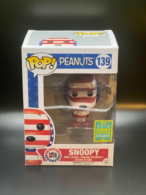 FUNKO POP! Peanuts Rock The Vote SNOOPY #139 2016 Summer Convention Exclusive