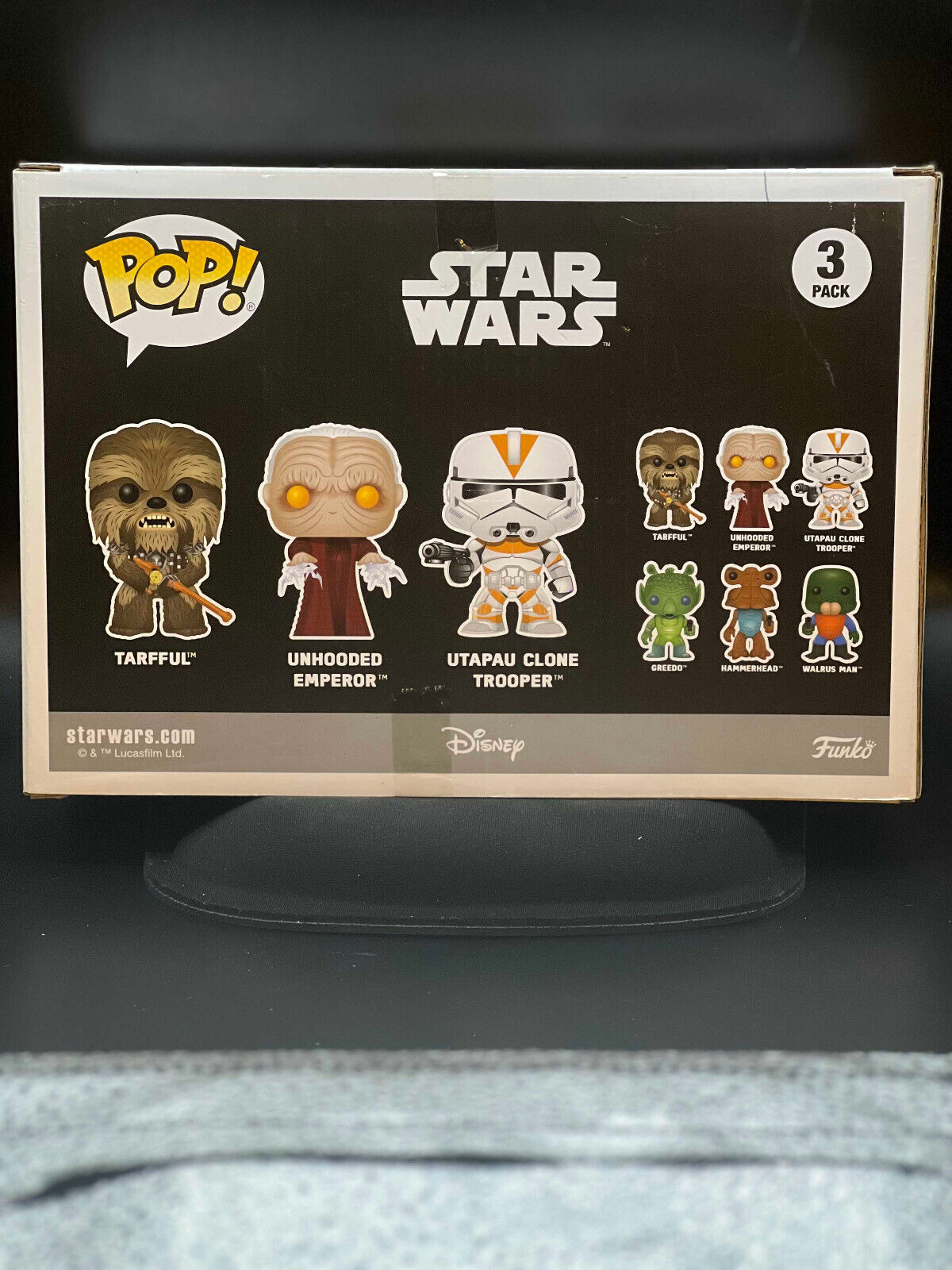 FUNKO POP STAR WARS TARFFUL EMPEROR UTAPAU CLONE TROOPER 3 PACK WALMART