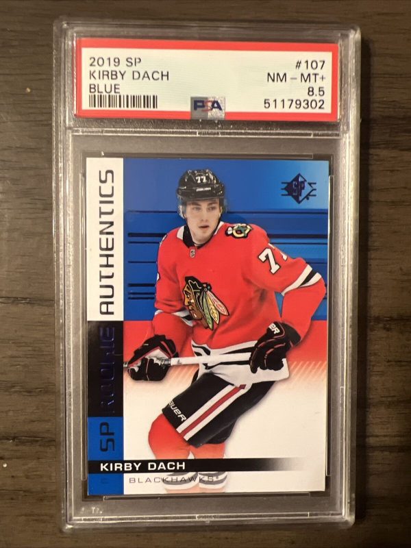 2019 Upper Deck SP Kirby Dach Rookie Authentics Blue #107 - PSA 8.5