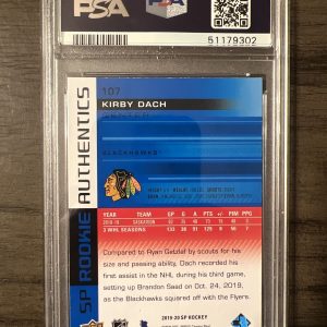 2019 Upper Deck SP Kirby Dach Rookie Authentics Blue #107 - PSA 8.5