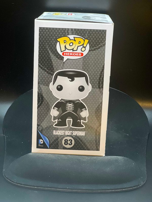 Funko POP Blackest Night Superman #83 Gamestop Exclusive Black White VAULTED