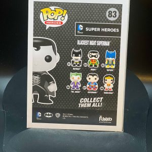 Funko POP Blackest Night Superman #83 Gamestop Exclusive Black White VAULTED