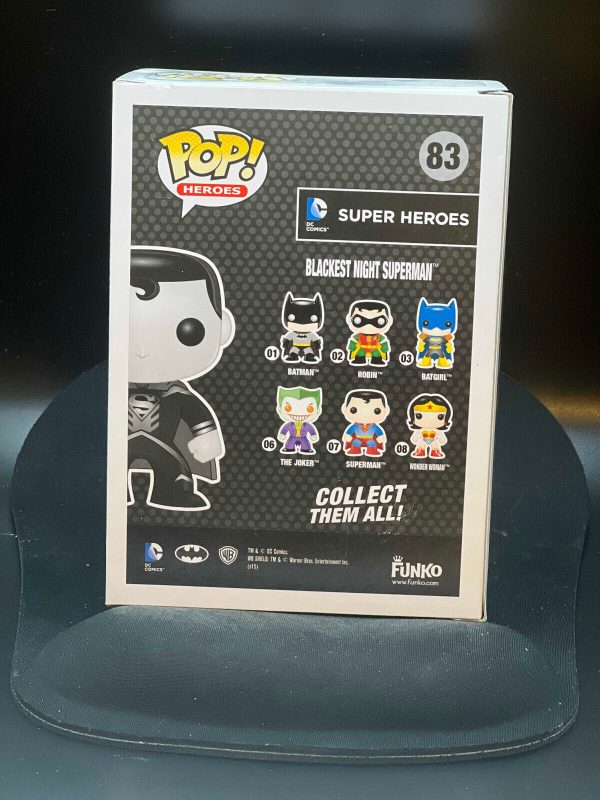 Funko POP Blackest Night Superman #83 Gamestop Exclusive Black White VAULTED
