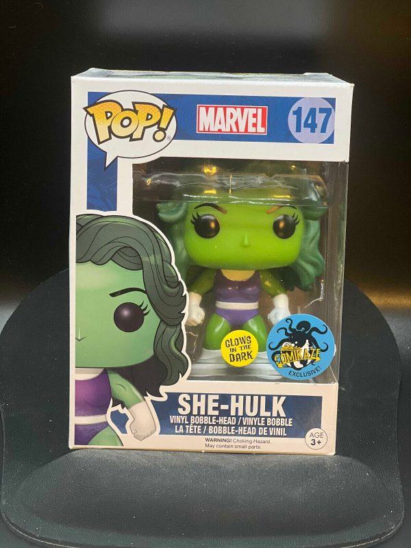 Funko Pop! Marvel She-Hulk Glow in LA Comikaze Exclusive #147 Vinyl Figure B01
