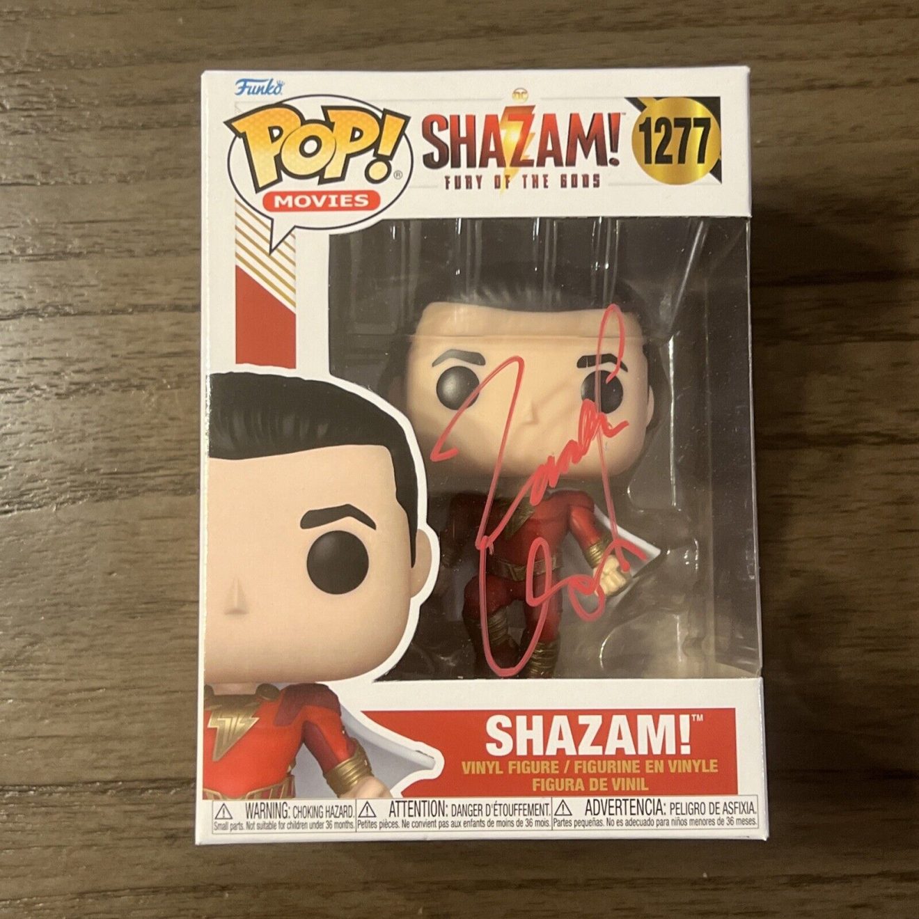 Zachary Levi Signed Auto Autograph Shazam! Funko Pop #1277 With COA