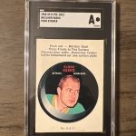 1968/69 O-PEE-CHEE PUCK INSERT NHL HOCKEY STICKER #8 ELMER VASKO SGC A AUTHENTIC