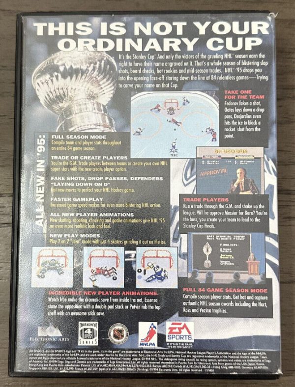 NHL 95 (Sega Genesis, 1994) w/ Case No Manual Fast Shipping!