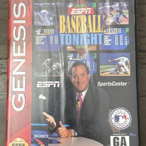 ESPN Baseball Tonight Sega Genesis Tested Video Game Ships Fast!