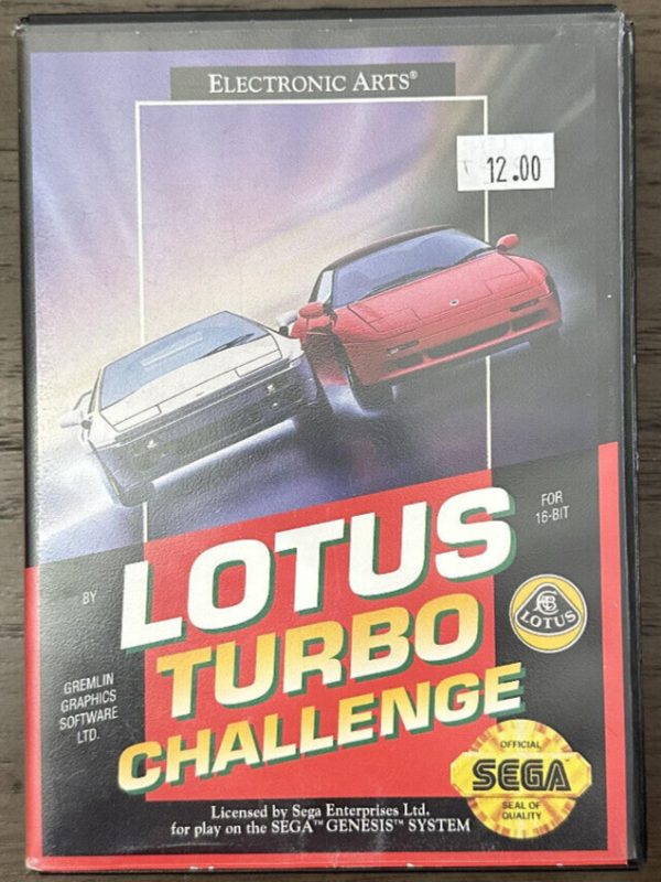 Lotus Turbo Challenge (SEGA Genesis, 1992) Cib Complete w/ Manual TESTED