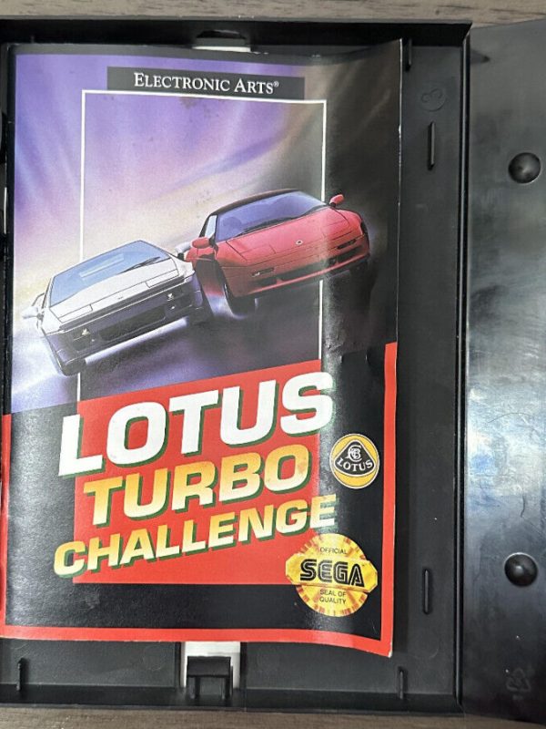 Lotus Turbo Challenge (SEGA Genesis, 1992) Cib Complete w/ Manual TESTED