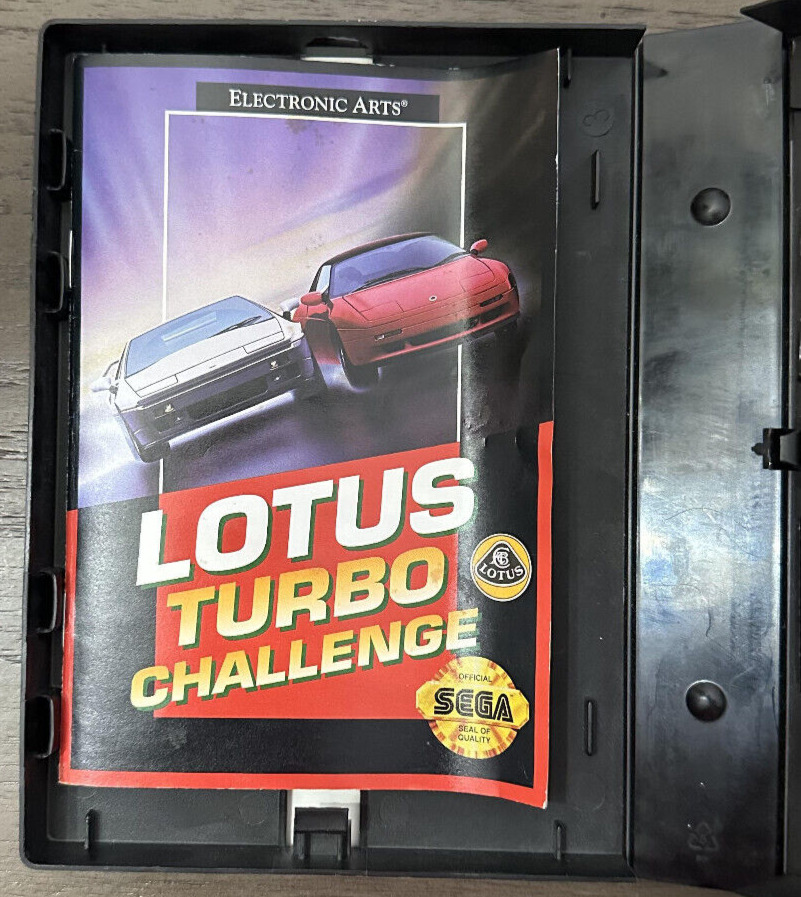 Lotus Turbo Challenge (SEGA Genesis, 1992) Cib Complete w/ Manual TESTED