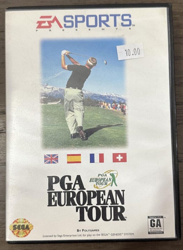 PGA European Tour Golf (Sega Genesis, 1994) CIB Complete in Box w/ Manual