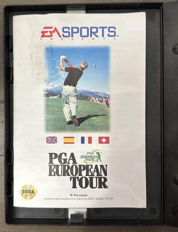 PGA European Tour Golf (Sega Genesis, 1994) CIB Complete in Box w/ Manual