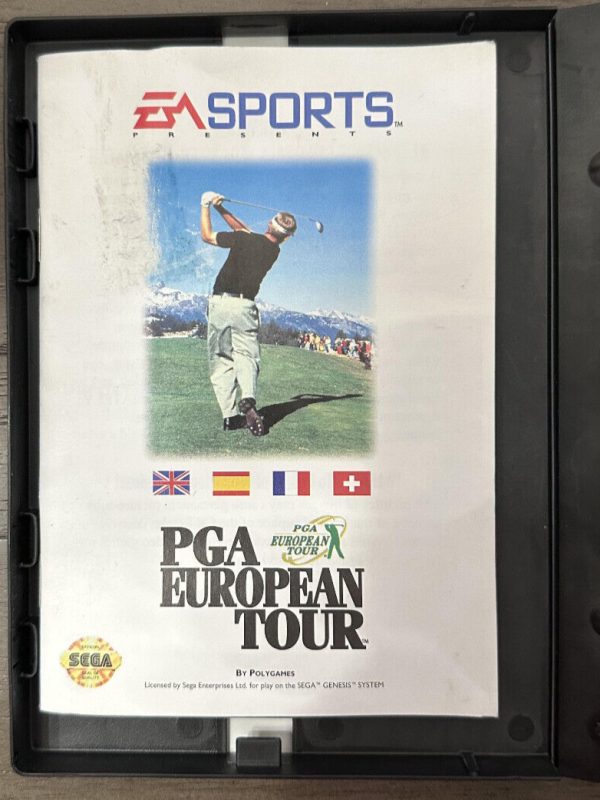 PGA European Tour Golf (Sega Genesis, 1994) CIB Complete in Box w/ Manual