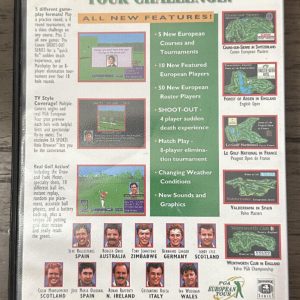 PGA European Tour Golf (Sega Genesis, 1994) CIB Complete in Box w/ Manual