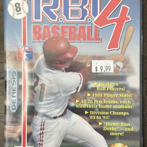 RBI Baseball 4 (Sega Genesis, 1992) No Manual Ships Fast Great Conditon!