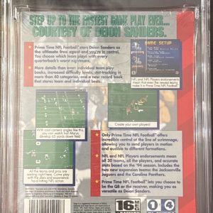 NFL Prime Time Football w/ Deion Sanders Sega Genesis Video Game CGC Graded 9.4