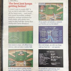 RBI Baseball 4 (Sega Genesis, 1992) No Manual Ships Fast Great Conditon!