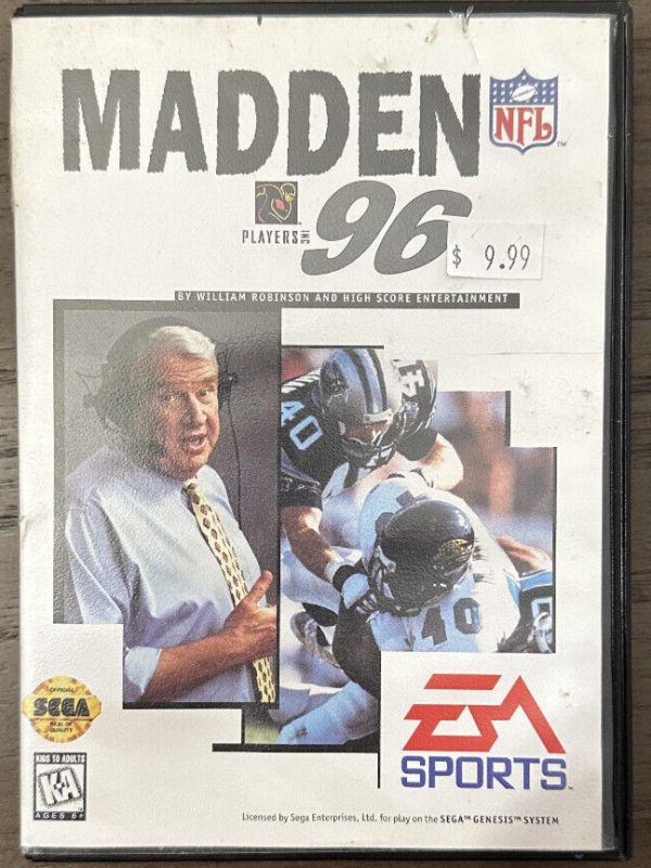 Madden NFL 96 (Sega Genesis, 1996) Complete CIB Excellent Shape