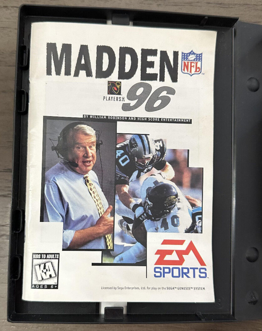 Madden NFL 96 (Sega Genesis, 1996) Complete CIB Excellent Shape