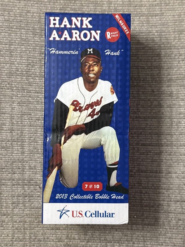 HANK AARON BOBBLEHEAD 2013 BRAVES 44 New In Box Mint