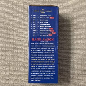 HANK AARON BOBBLEHEAD 2013 BRAVES 44 New In Box Mint