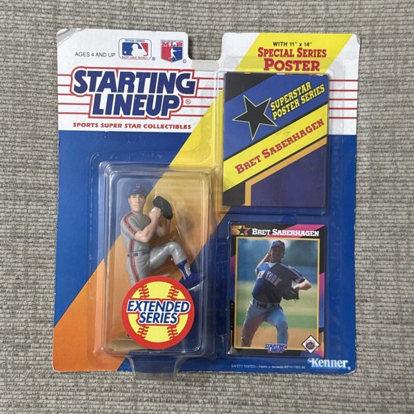 1992 Starting Lineup BRET SABERHAGEN Baseball Figure Card Poster NY Mets MLB SLU