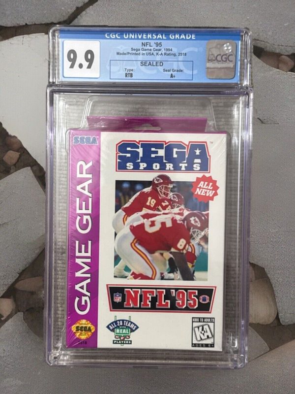 NFL 95 Sega Game Gear Brand New & Factory Sealed CGC Graded 9.9 Seal A+
