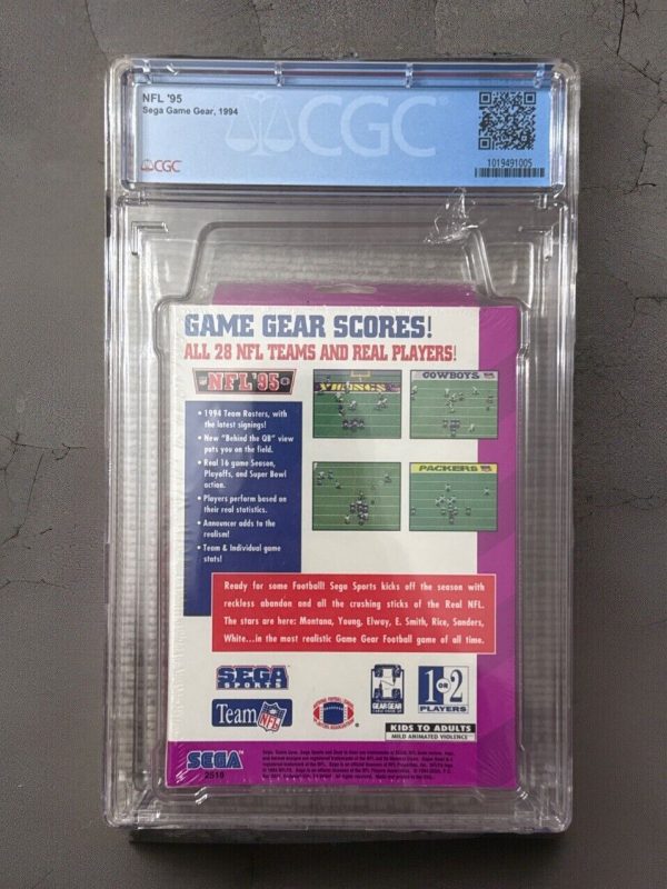 NFL 95 Sega Game Gear Brand New & Factory Sealed CGC Graded 9.9 Seal A+