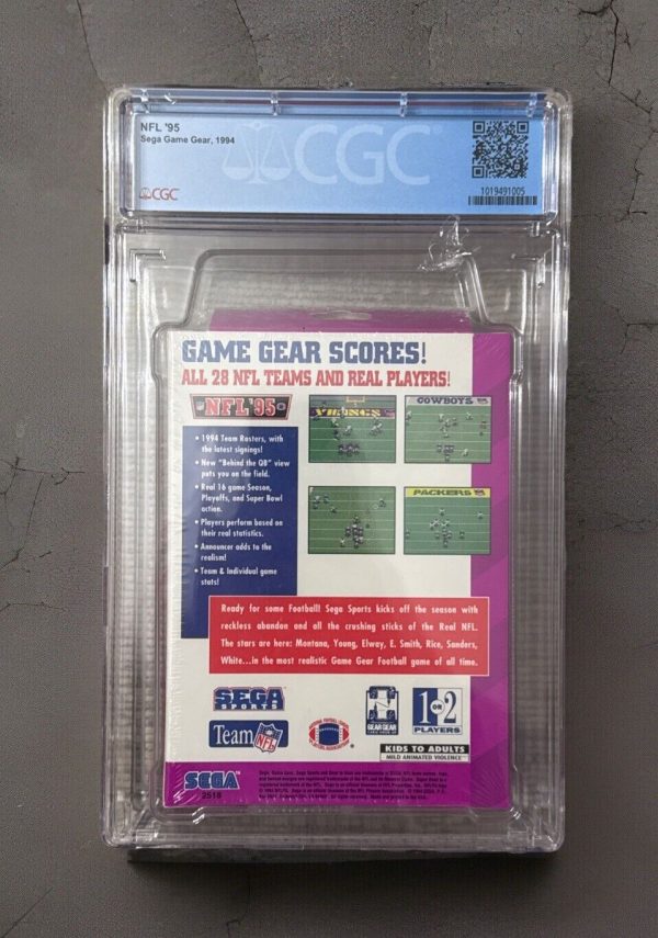 NFL 95 Sega Game Gear Brand New & Factory Sealed CGC Graded 9.9 Seal A+