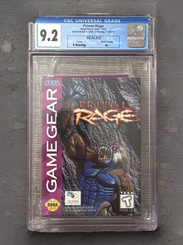 Primal Rage Sega Game Gear TIME WARNER Factory Sealed New CGC 9.2 A+ Graded