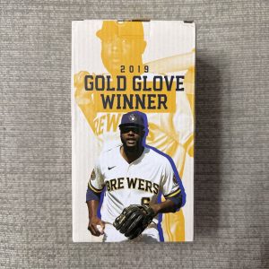 2021 *NIB* LORENZO CAIN BOBBLEHEAD 2019 Gold Glove SGA Milwaukee Brewers