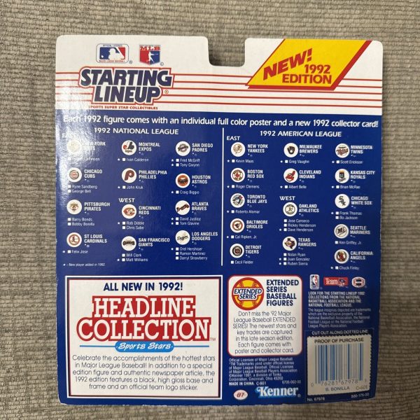 1992 Kenner Starting Lineup Baseball Bobby Bonilla Extended Series- NY Mets