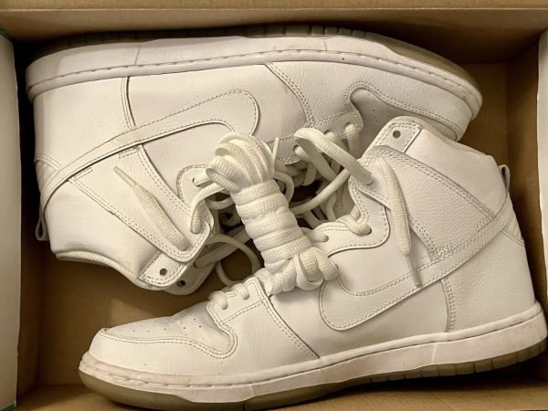 NIKE DUNK HIGH PRO SB "WHITE ICE" WHITE-GREY SZ 10.5 SUPER RARE! [305050-113]