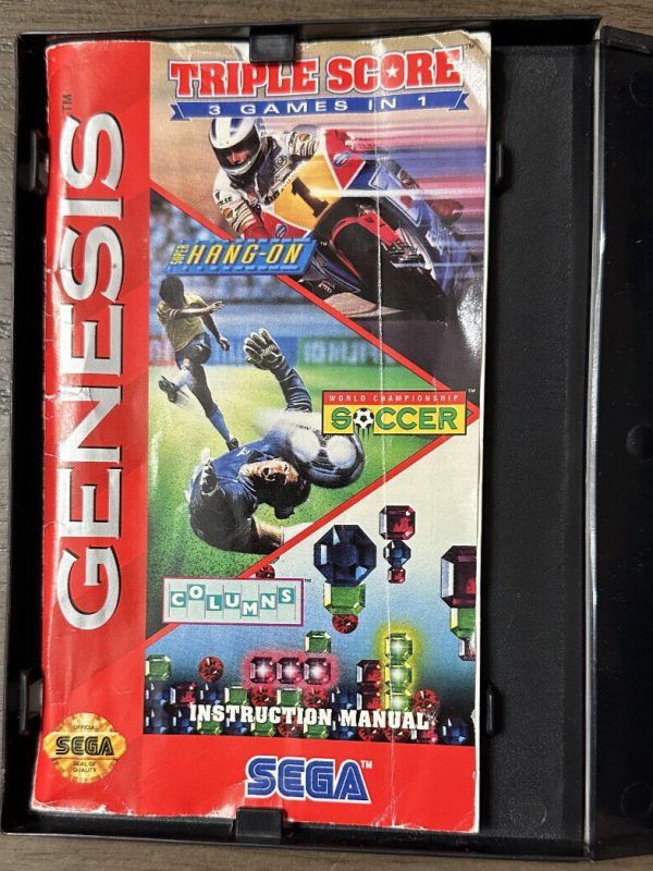 Triple Score: 3 Games in 1 Sega Genesis CIB Tested Authentic