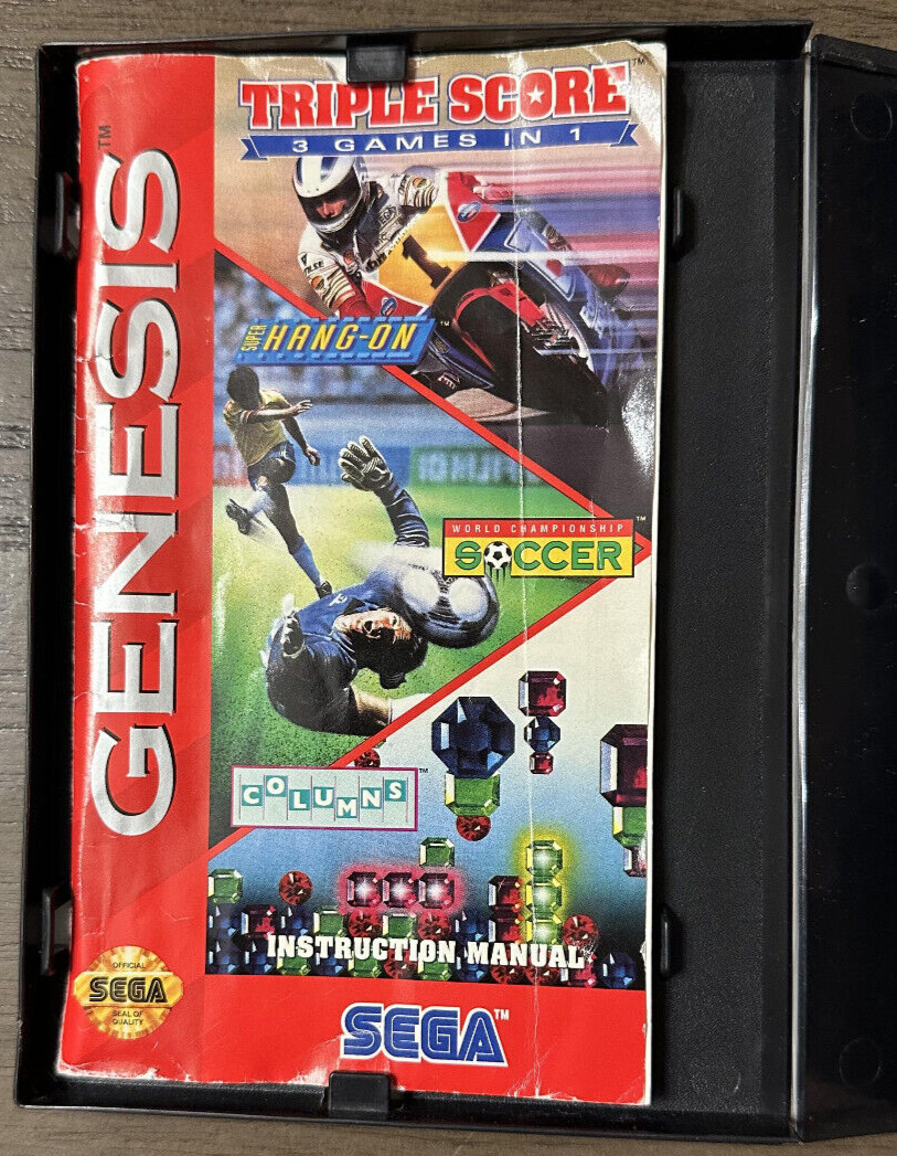 Triple Score: 3 Games in 1 Sega Genesis CIB Tested Authentic