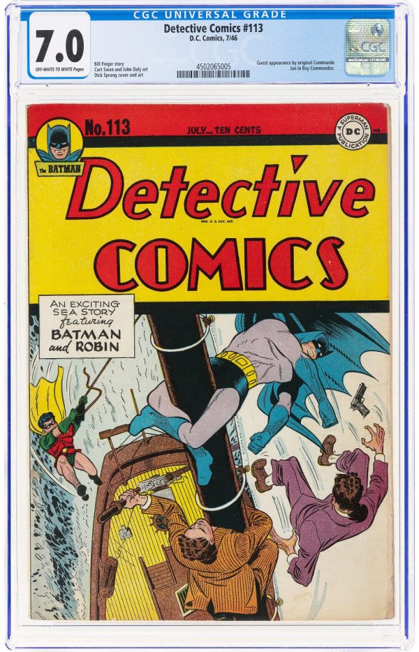 DETECTIVE COMICS #113 CGC 7.0 FVF SHARP COLORS STRONG 7.0 OW/W PGS