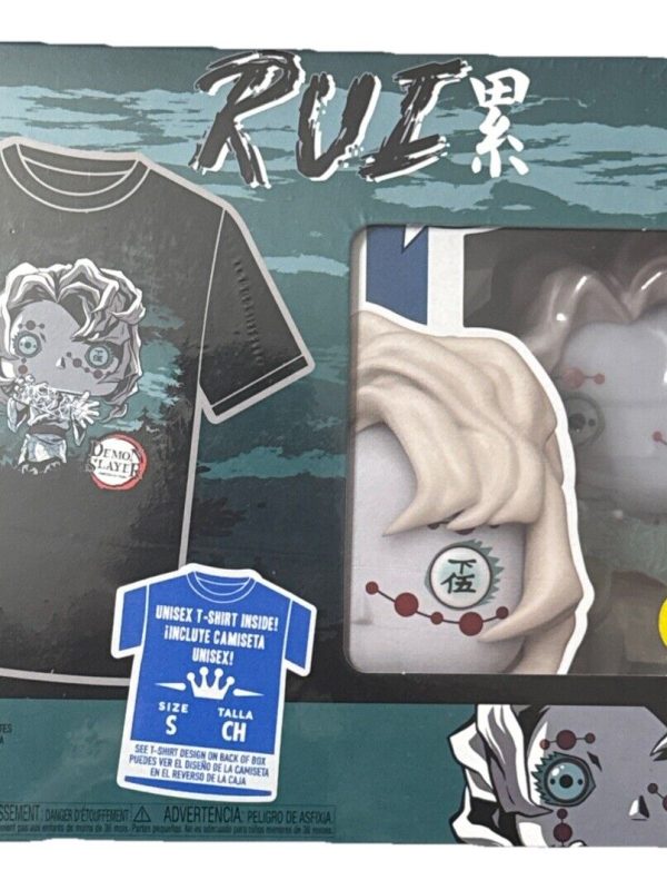 Funko Pop! Rui #1307 GITD - Demon Slayer Pop & Tee Bundle Size S Gamestop NEW